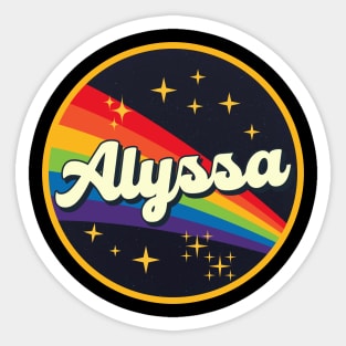 Alyssa - // Rainbow In Space Vintage Style Sticker